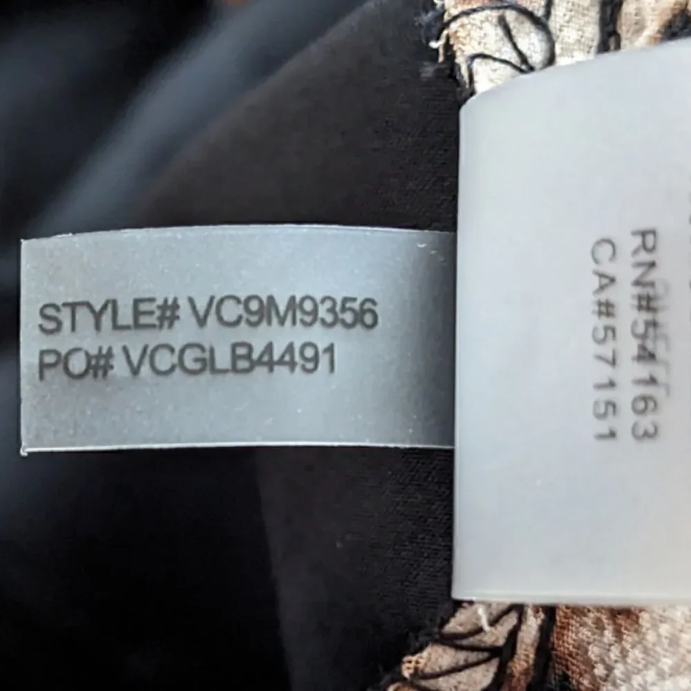 VINCE CAMUTO Animal-Print Cutaway Shift Dress V Neck Sleeveless Women Size 4 NWT
